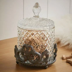 Glasdose mit Halterung Kerynna